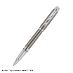 Parker Odyssey Gun Metal Chrome Trim Rollerball Pen
