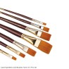 Camel Synthetic Gold Brushes Flat Sr 67 7Pcs Set