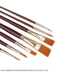 Camel Synthetic Gold Brushes Mix Sr 66 and 67 7Pcs Set