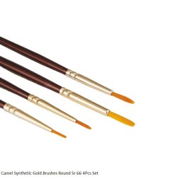 Camel Synthetic Gold Brushes Round Sr 66 4Pcs Set