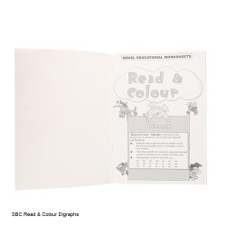 Read and Colour Digraphs - Novel Educational Worksheets Age 6 and Above
