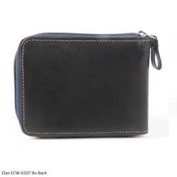 Elan ECW-6107 Full Zip Wallet in Black, Blue and Brown