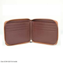 Elan ECW-6107 Full Zip Wallet in Black, Blue and Brown