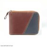 Elan ECW-6107 Full Zip Wallet in Black, Blue and Brown