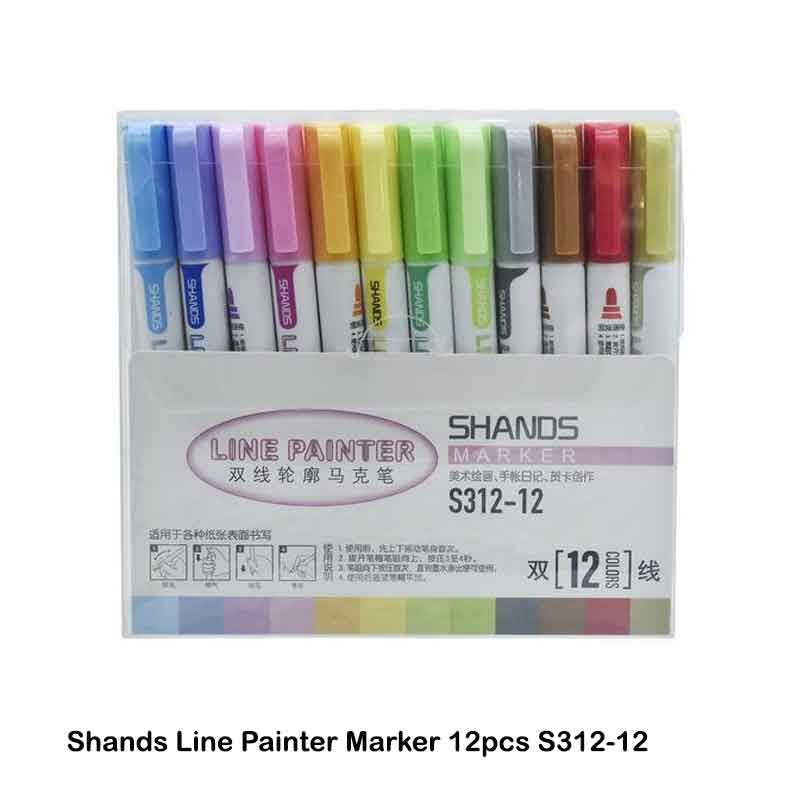 Shands Marker S312-12 Line Painter 12 Colors