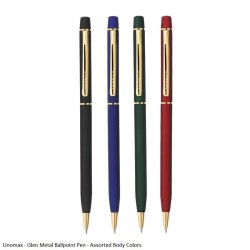 Unomax Glen Metal Ballpoint Pen Assorted Body Colors