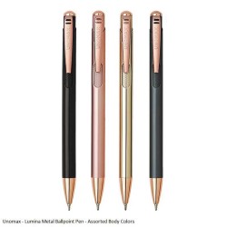Unomax Lumina Metal Ballpoint Pen Assorted Body Colors