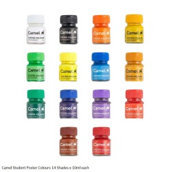 Camel Student Poster Colours 14 Shades x 10ml each