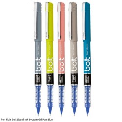 Flair Bolt Gel Pen Liquid Ink System Blue + 1Refill Free
