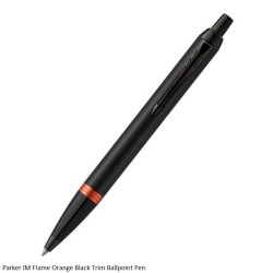 Parker IM Flame Orange Black Trim Ballpoint Pen
