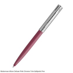 Waterman Allure Deluxe Pink Chrome Trim Ballpoint Pen