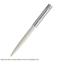 Waterman Allure Deluxe White Chrome Trim Ballpoint Pen