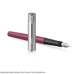 Waterman Allure Deluxe Pink Chrome Trim Fountain Pen