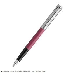 Waterman Allure Deluxe Pink Chrome Trim Fountain Pen