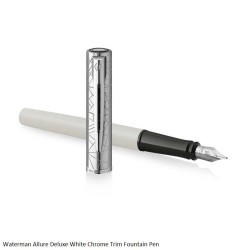 Waterman Allure Deluxe White Chrome Trim Fountain Pen