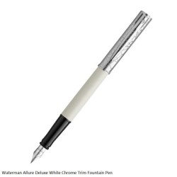 Waterman Allure Deluxe White Chrome Trim Fountain Pen