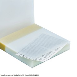 Jags Transparent Sticky Note 50 Sheet 3X3 JTSN3X3