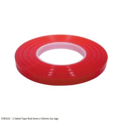2Sided Tape Red 6mm x 50mtrs TDR102 by Jags