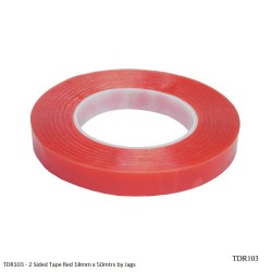 2Sided Tape Red 18mm x 50mtrs TDR103 by Jags