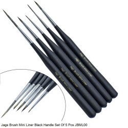 Jags Brush Mini Liner Black Handle Set Of 5 Pcs JBML00