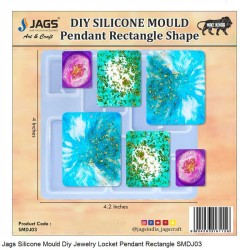 Silicone Mould Diy Jewelry Locket Pendant Rectangle SMDJ03 by Jags