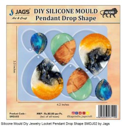 Silicone Mould Diy Jewelry Locket Pendant Drop Shape SMDJ02 by Jags