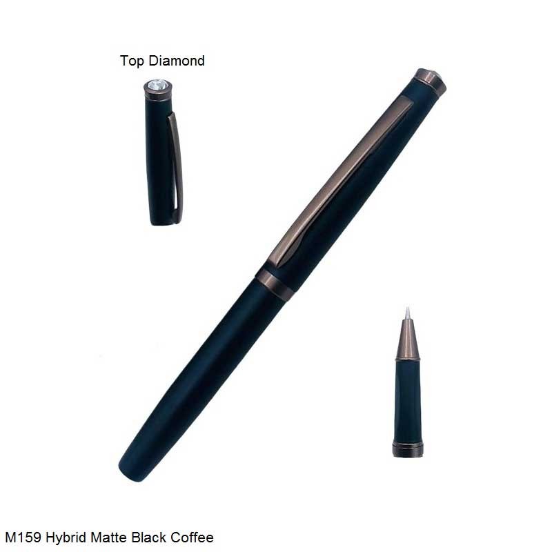 Pen M159 Hybrid Matte Black Coffee Trim Ball Pen