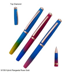 Pen M158 Hybrid Rangeela Assorted Colors with Rose Gold Trim Ball Pen