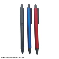 Pen M146 Bullet Satin Finish Black Blue and Red Body with Black Trim Ball Pen