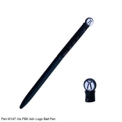 Pen M147 Iris FBK Advocate Logo Matte Black with Shiny Black Trim Ball Pen