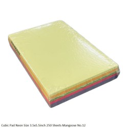 Cubic Pad Neon Size 3.5x5.5inch 250 Sheets Mangoose No.12
