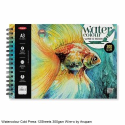 Watercolour Cold Press 12Sheets 300gsm Wire-o by Anupam