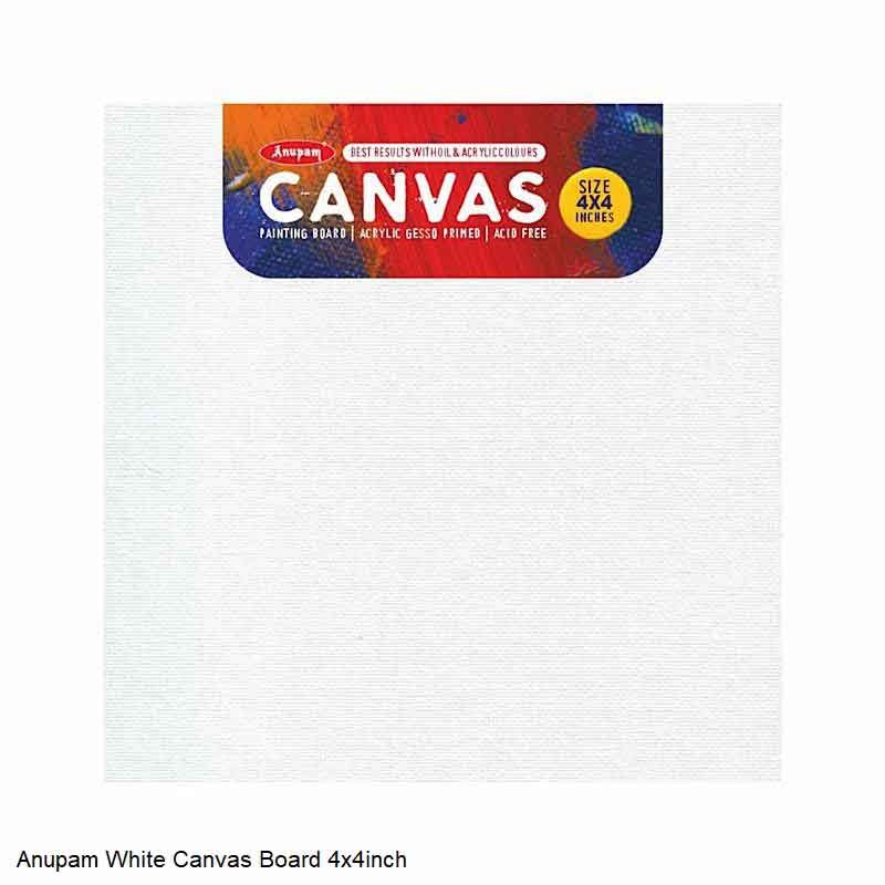 White Canvas Drawing Board 4inch x 4inch