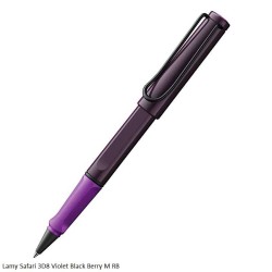 Lamy Safari 3D8 Violet Black Berry Rollerball Pen Medium Point