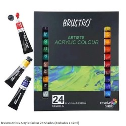 Brustro Artists Acrylic Colours 24 shades x 12ml Tubes