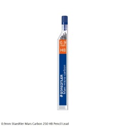 0.9mm Staedtler Mars Micro Carbon 250 HB 12 Pencil Lead Black