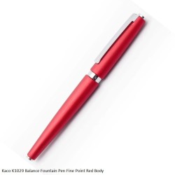 Kaco - K1029 Balance Fountain Pen Red - Fine Nib