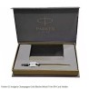 Parker Gift Set Insignia Champagne Gold Black Metal Trim Ballpoint Pen with Card Holder