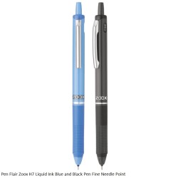 Flair ZOOX H7 Liquid Ink Pen in Blue and Black Color