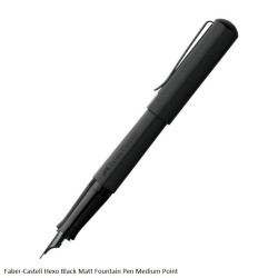 Faber-Castell Hexo Black Matte Fountain Pen Medium Point