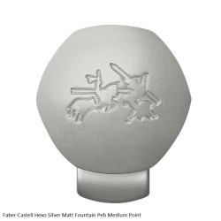 Faber-Castell Hexo Silver Matte Fountain Pen Medium Point
