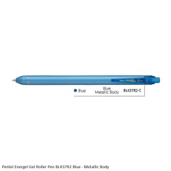 Pentel Energel Gel Roller Pen BL437R2 - Assorted Colors and Metallic Body