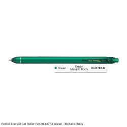 Pentel Energel Gel Roller Pen BL437R2 - Assorted Colors and Metallic Body
