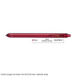Pentel Energel Gel Roller Pen BL437R2 - Assorted Colors and Metallic Body