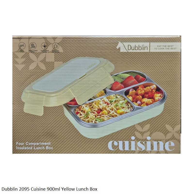 Dubblin Cuisine Lunch Box Yellow