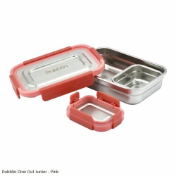 Dubblin Dine Out Junior Lunch Box Pink 800ml