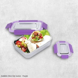 Dubblin Dine Out Junior Lunch Box Purple 800ml