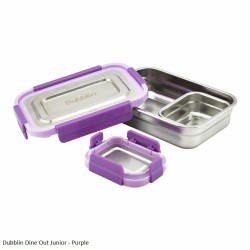 Dubblin Dine Out Junior Lunch Box Purple 800ml