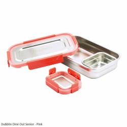 Dubblin Dine Out Junior Lunch Box Senior Pink 1000ml