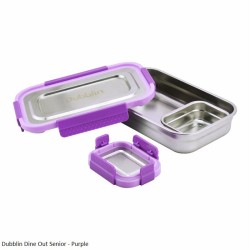 Dubblin Dine Out Junior Lunch Box Senior Purple 1000ml